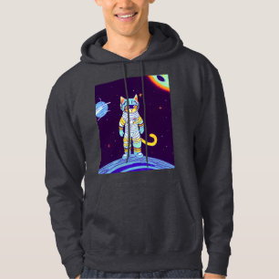 SPACE CAT MENS funny Hooded Sweatshirt hoodie