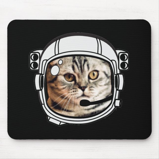 Space Cat Mouse Pad (Front)