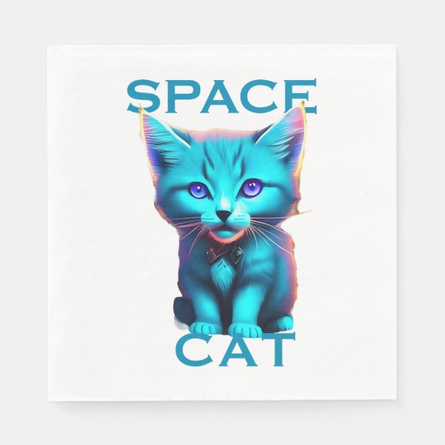 Space Cat Napkins (Front)
