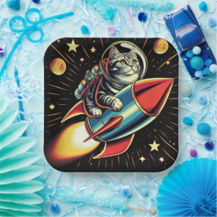 Space cat paper plates! plates