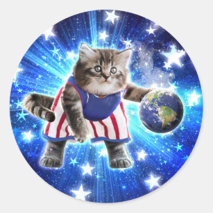 Cat Pfp in space Sticker for Sale by SYZYGYARTSTYLE