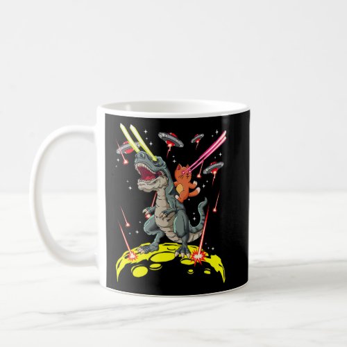 Space Cat Riding Laser Eyes Invasion Animals  Coffee Mug
