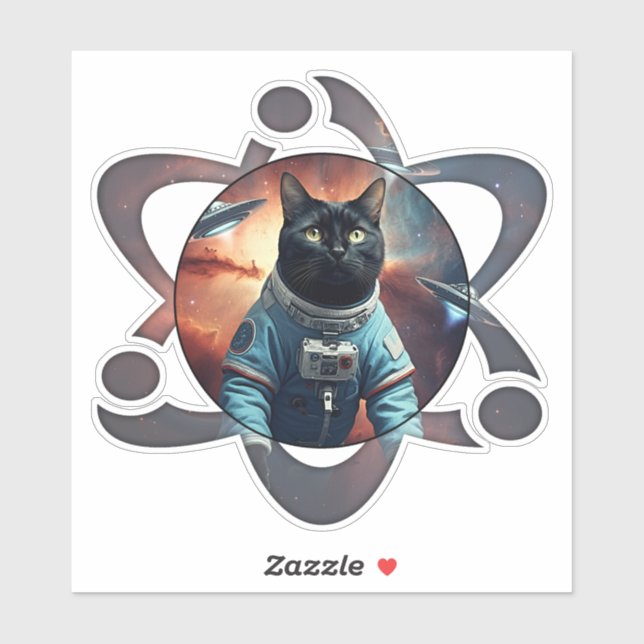 Space Cat Science Sticker (Sheet)