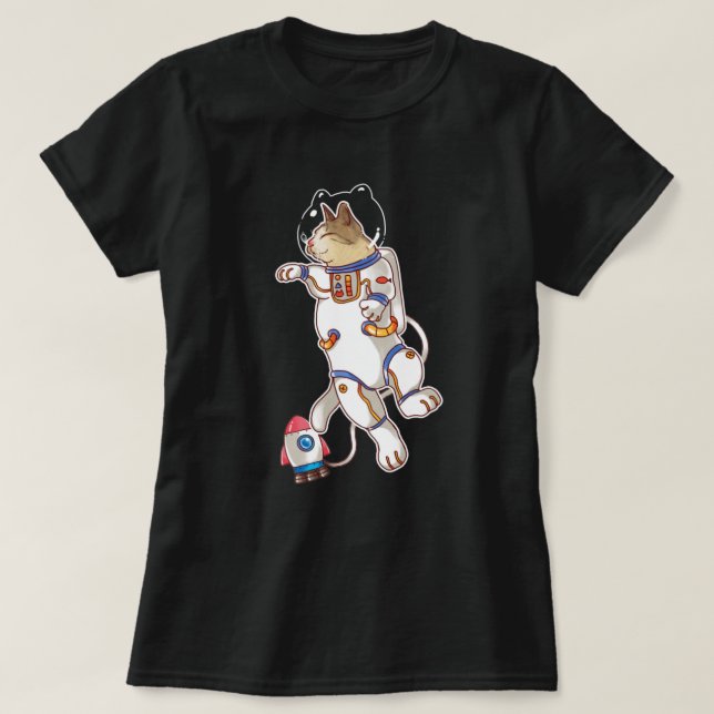 Space Cat T-Shirt (Design Front)