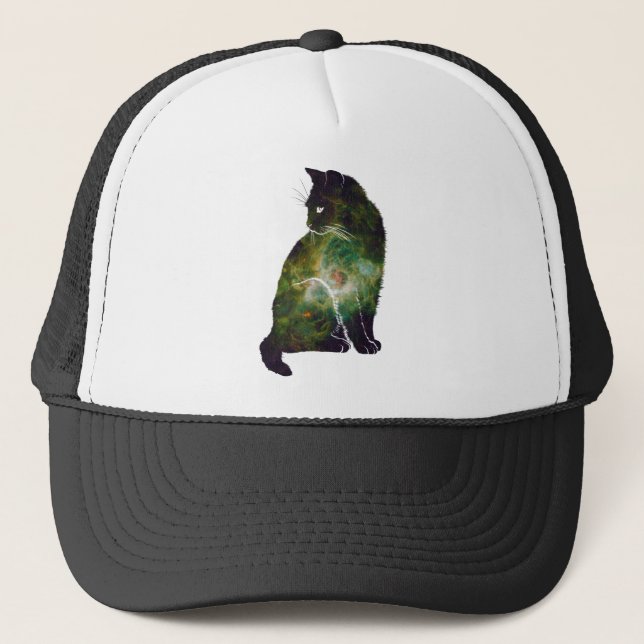 Space Cat Trucker Hat (Front)
