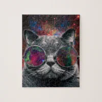 Galaxy Space Pizza Cat DJ Decks Pussy Cat Kitten Cute Funny 