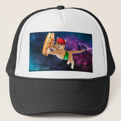 Space cat with caps and fanny pack