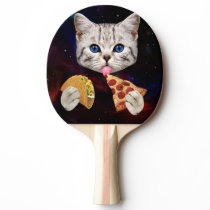 Space Cat with taco and pizza Ping Pong Paddle Space Cat with taco and pizza Ping Pong Paddle