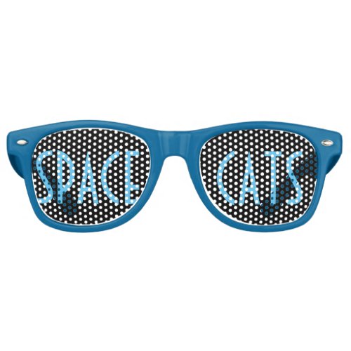 Space Cats blue Retro Sunglasses