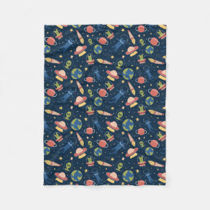 Space Cats Fleece Blanket