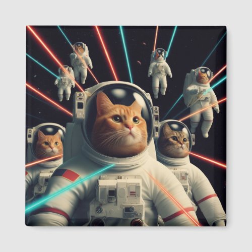 Space cats magnet