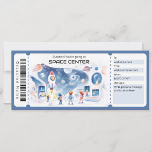 Space Center Gift Certificate Invitation