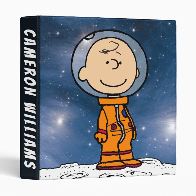 SPACE | Charlie Brown Astronaut 3 Ring Binder (Front/Spine)