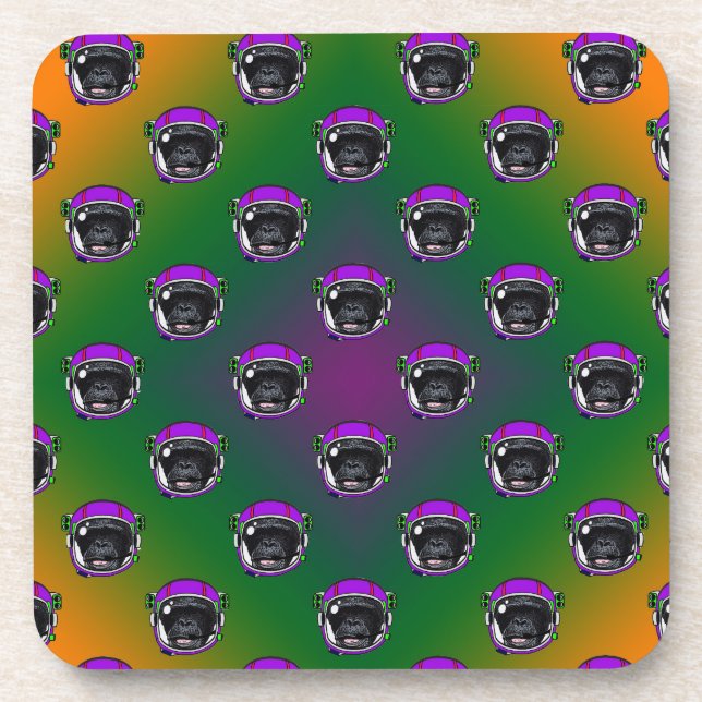 Space Chimp Beverage Coaster (Front)