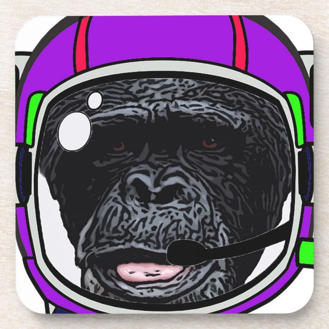 Space Chimp Drink Coaster (Front)