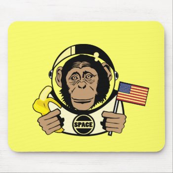Space Chimp Mousepad by jamierushad at Zazzle