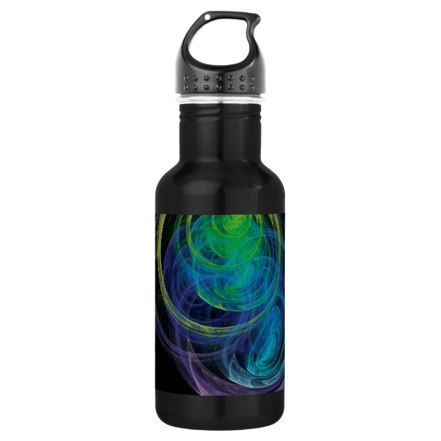 Space Circles Stainless Steel Water Bottle (Front)