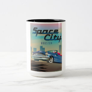 Space City Houston Two-Tone Coffee Mug