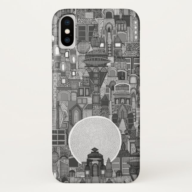 space city mono bw Case-Mate iPhone case (Back)