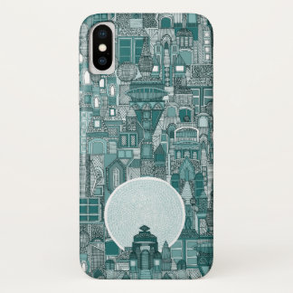 space city mono teal iPhone x case