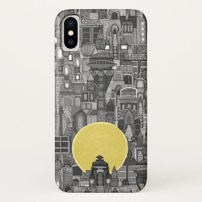 space city sun bw Case-Mate iPhone case (Back)