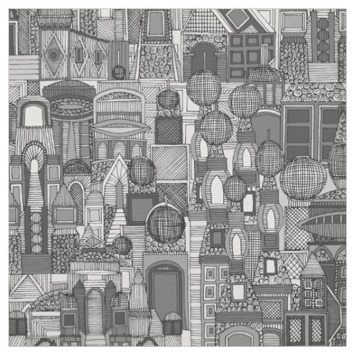 space city sun red fabric