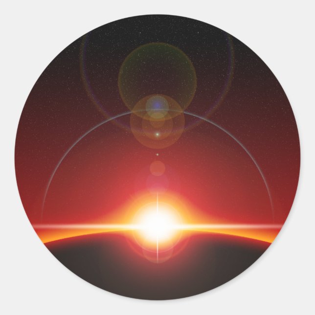 Space Classic Round Sticker (Front)