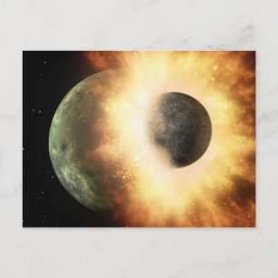 Space Collision Postcard
