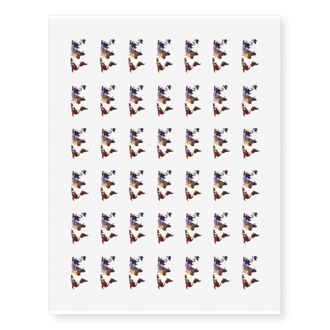 Space Continents Temporary Tattoos 10 (Front)