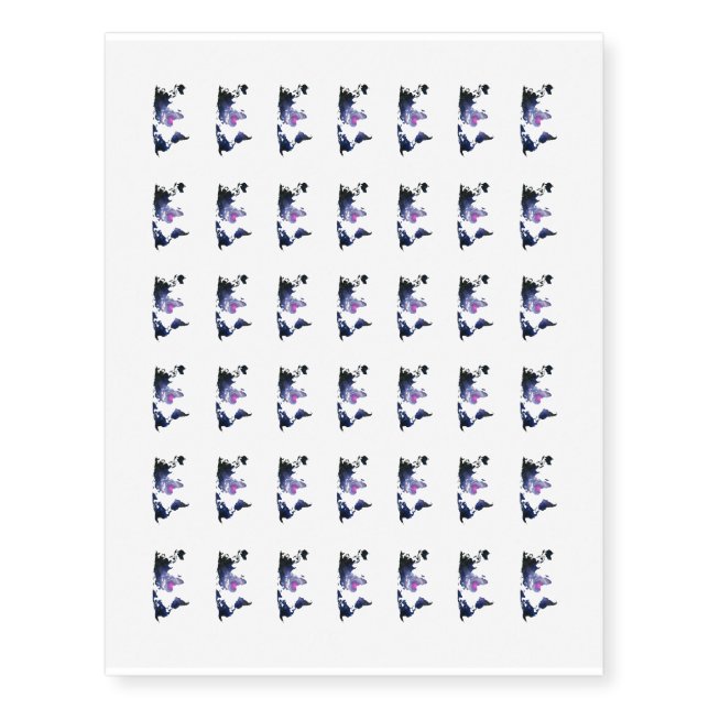 Space Continents Temporary Tattoos 13 (Front)