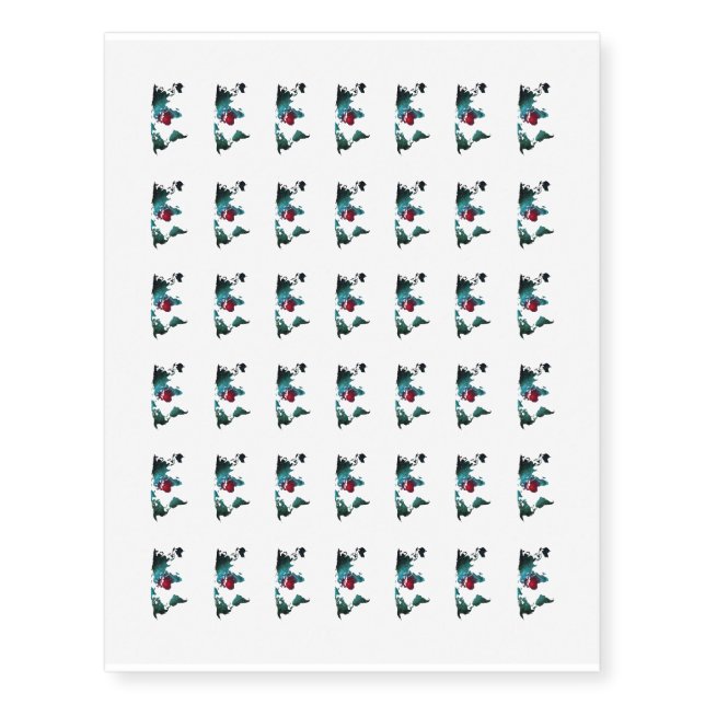 Space Continents Temporary Tattoos 14 (Front)