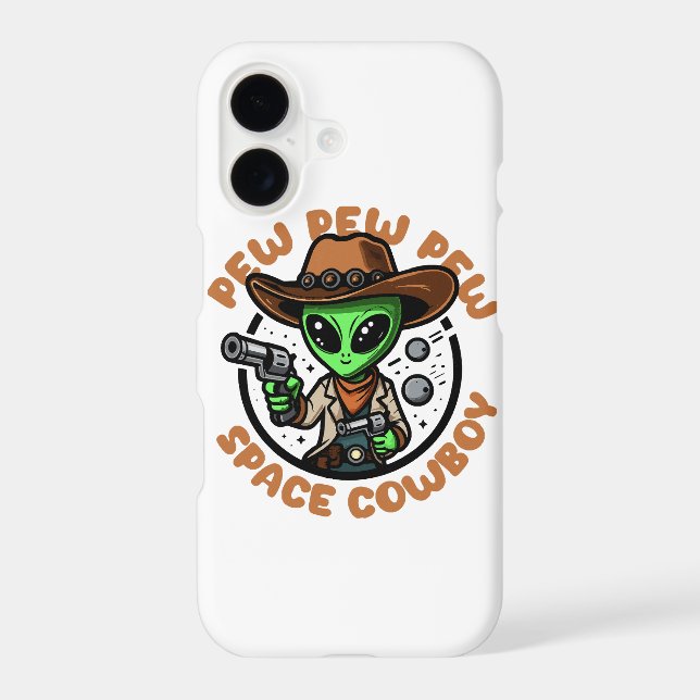 Space Cowboy Funny Alien Iphone Case (Back)