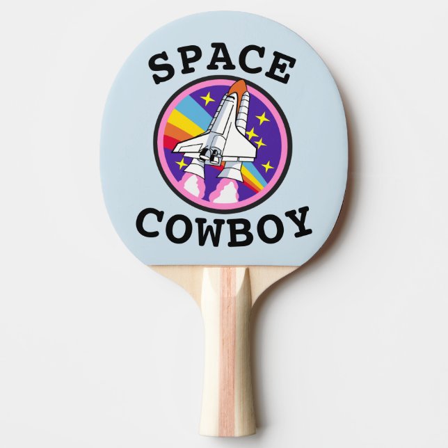 SPACE COWBOY FUNNY PING PONG PADDLES (Front)