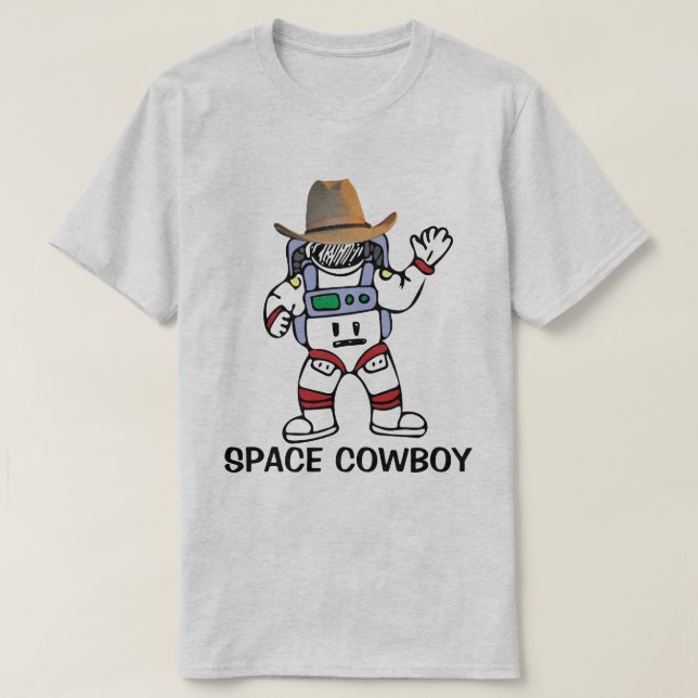 SPACE COWBOY MEN'S FUNNY VINTAGE T-SHIRTS (Design Front)