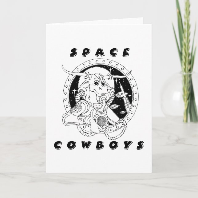 Space Cowboys Greeting Card (Front)