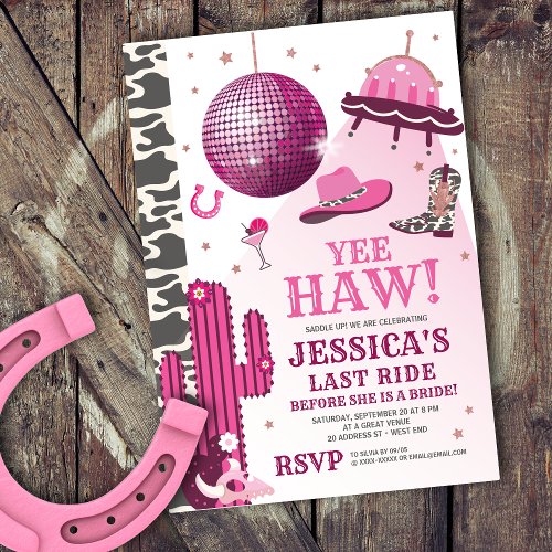 Space Cowgirl Bachelorette Party Invitation