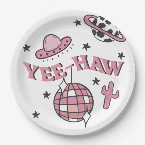 Space Cowgirl Bachelorette Party  Paper Plates