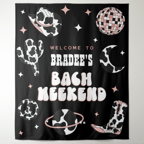 Space Cowgirl Bachelorette Party Welcome  Tapestry