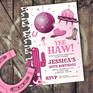 Space Cowgirl Birthday Party Invitation