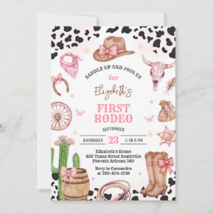 Space Cowgirl Disco Rodeo Birthday Invitation