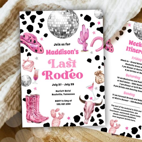 Space Cowgirl Last Rodeo Bachelorette Weekend Invitation