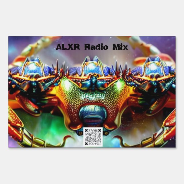 Space Crab 2B Lawn Sign (Back)