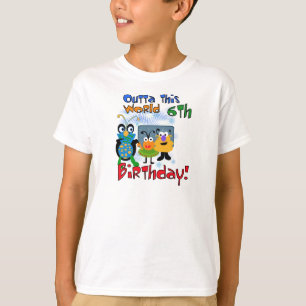 Space Creatures 6th Birthday T-Shirt