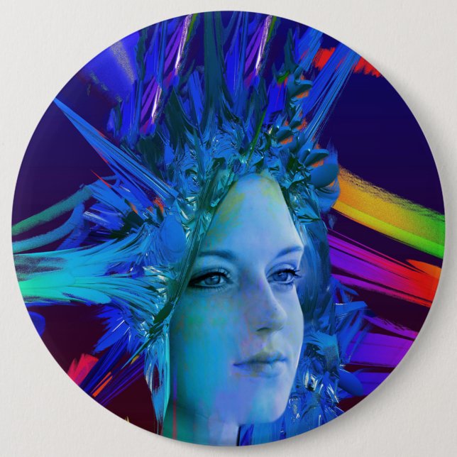 Space Crystal Pinback Button (Front)