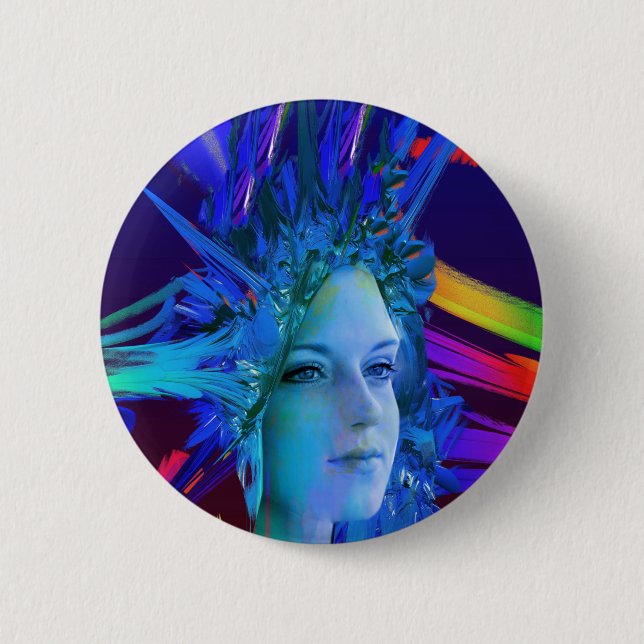 Space Crystal Pinback Button (Front)