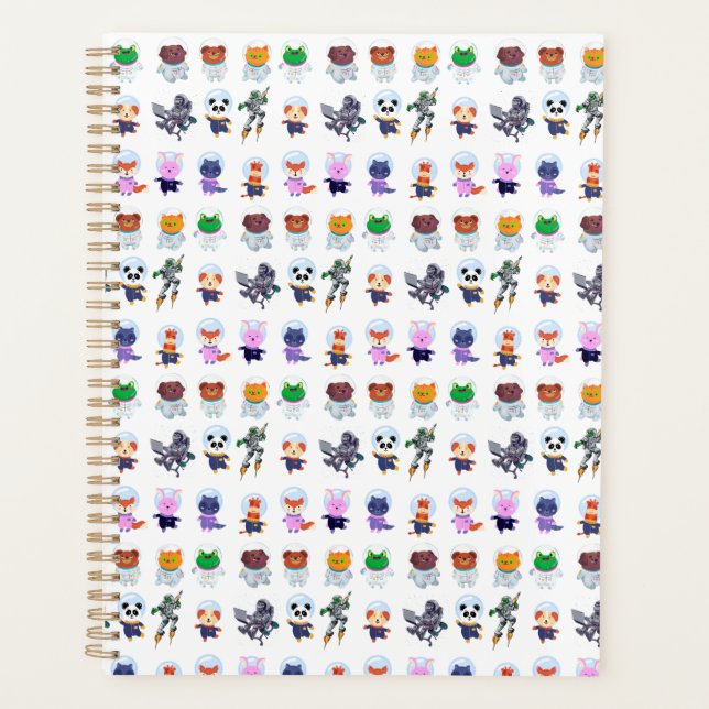 space cute animals planner (Front)
