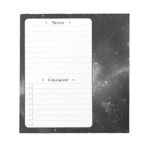Space Daily Notes and Checklist Notepad