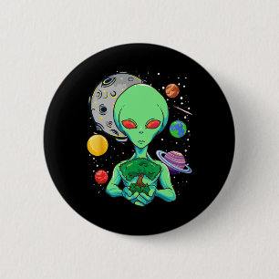 Space Day Celebration Cosmic Alien Tree Of Life Ea Button