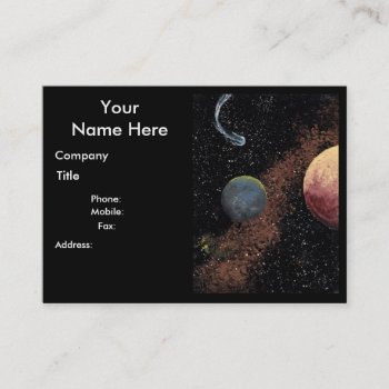 Space Design ~ Comet Theme Chubby Business Card B by TheWhippingPost at Zazzle