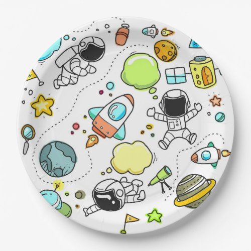 Space Design Custom Paper Plates 9